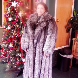Silver Tip Fox Full Lengh Coat size 12